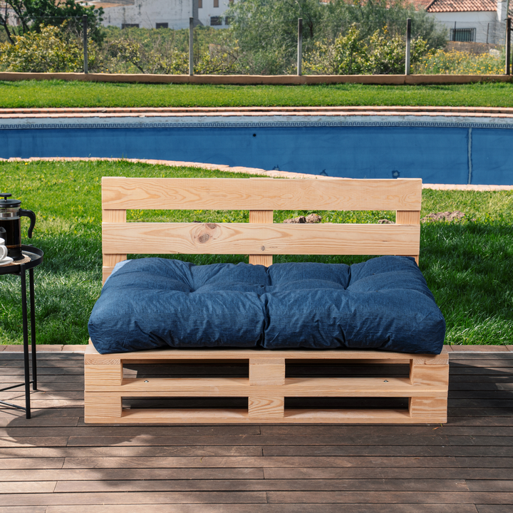 Cojín de asiento para palé individual - 120x80x15 cm