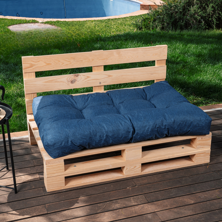 Cojín de asiento para palé individual - 120x80x15 cm