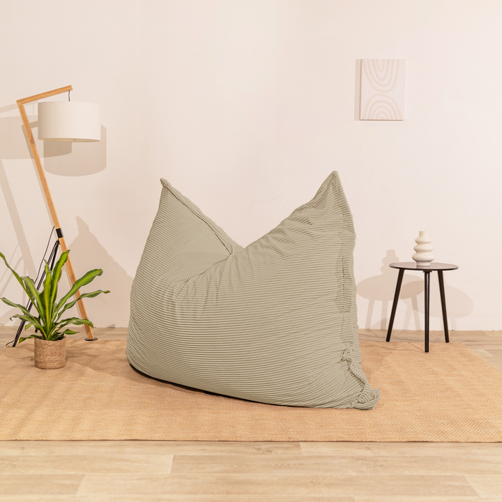 Puf de terciopelo acanalado desenfundable - 140x180 cm