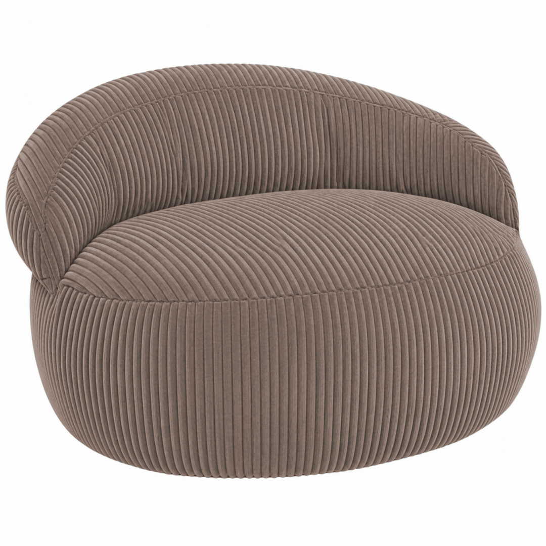 Pouf XXL en velours côtelé, vue de face