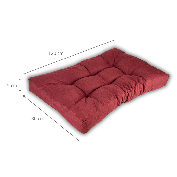 Cojín de asiento para palé individual - 120x80x15 cm