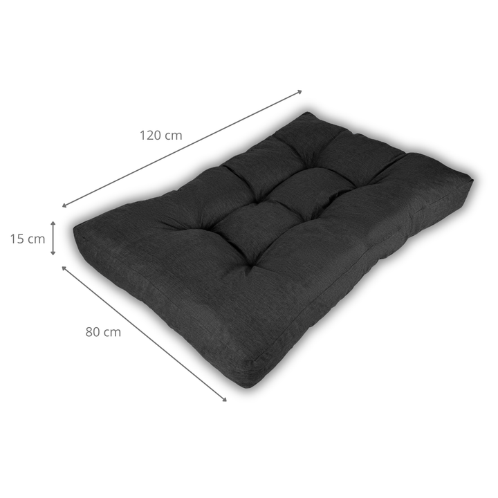 Cojín de asiento para palé individual - 120x80x15 cm