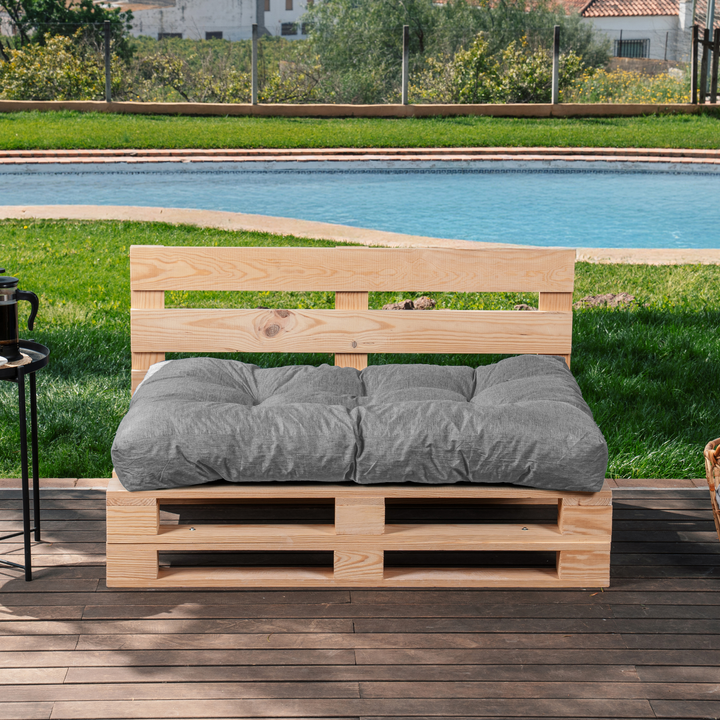 Cojín de asiento para palé individual - 120x80x15 cm