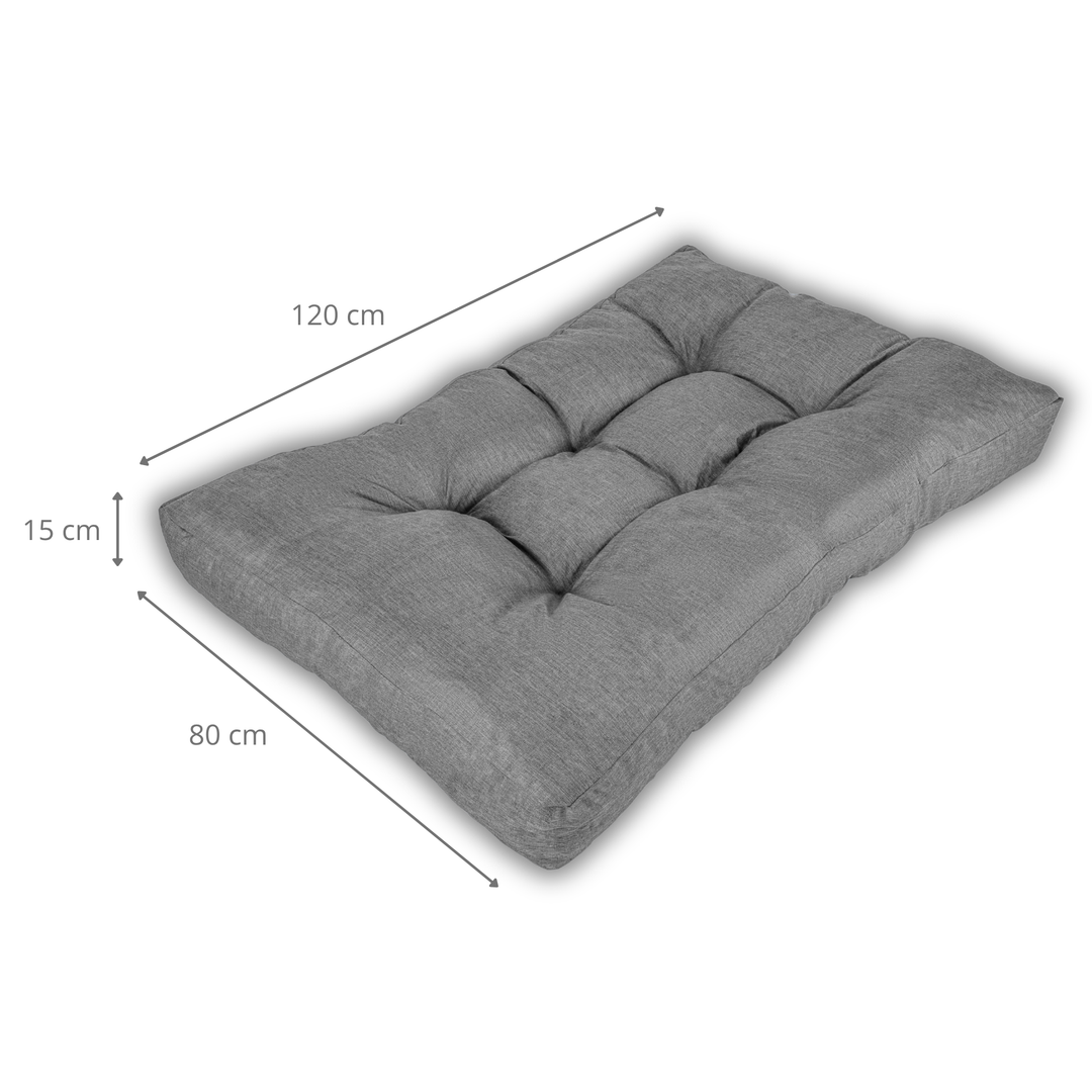 Cojín de asiento para palé individual - 120x80x15 cm