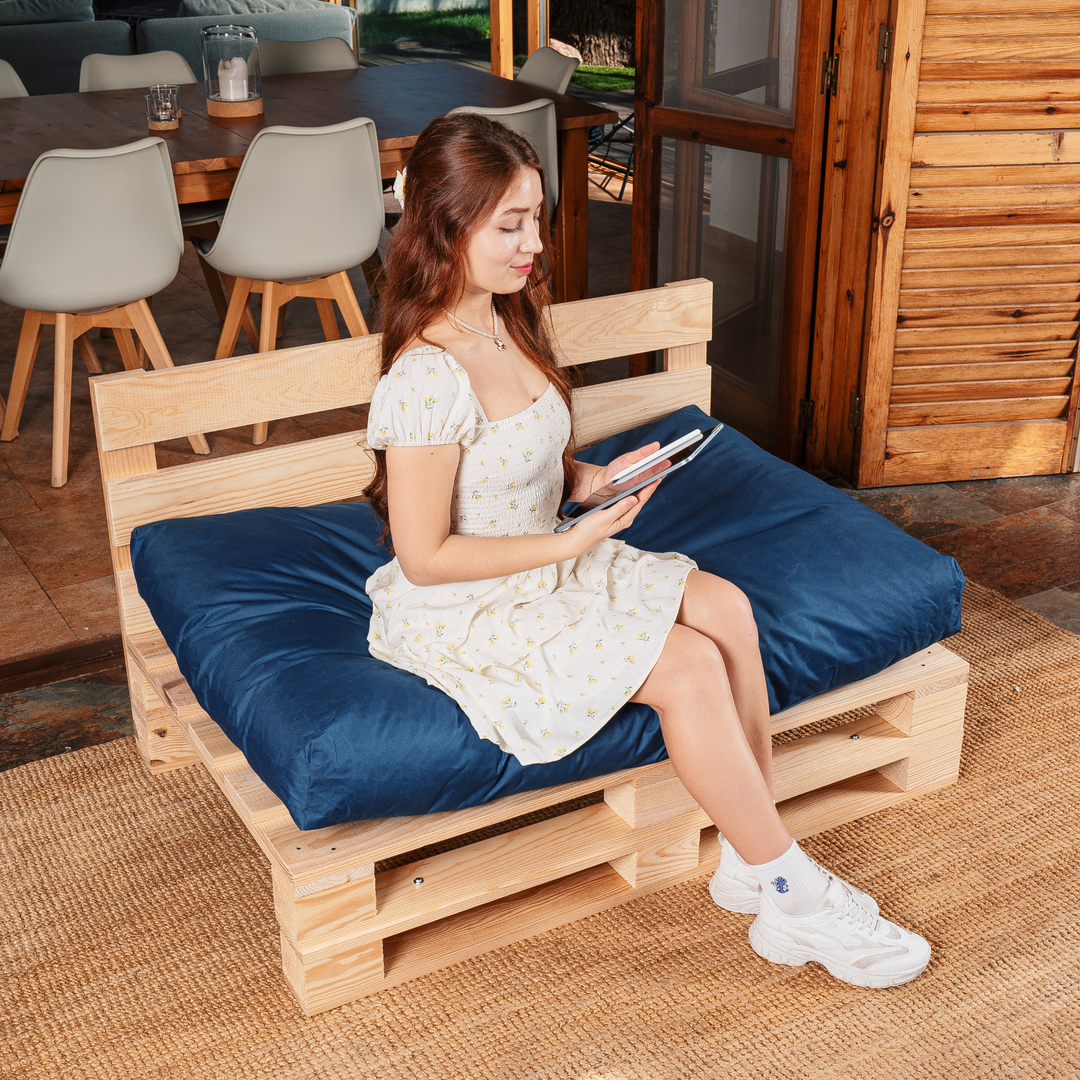 Cojín para palé desenfundable e impermeable - Asiento 120x80 cm