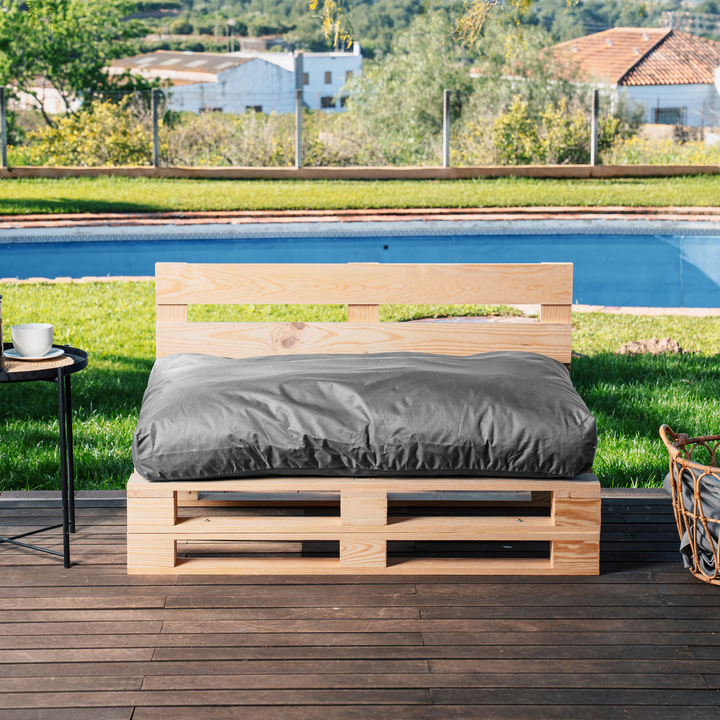 Cojín para palé desenfundable e impermeable - Asiento 120x80 cm