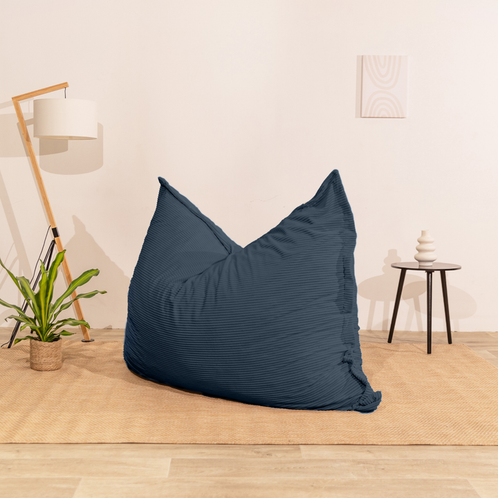 Puf de terciopelo acanalado desenfundable - 140x180 cm