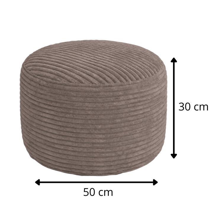 Reposapiés Desenfundable de Terciopelo Acanalado - 50 X 30 Cm