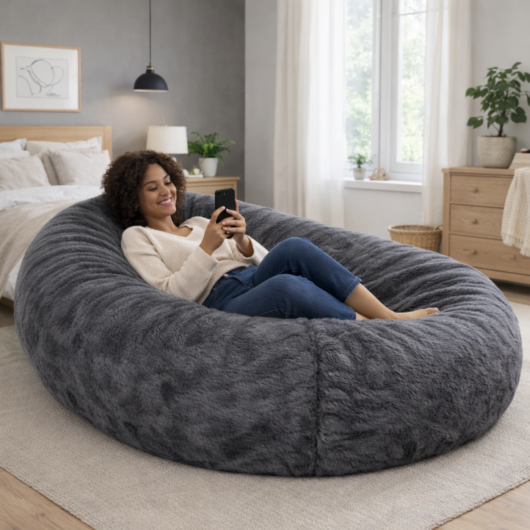 Puf Gigante Largo desenfundable - Piel - 160 cm