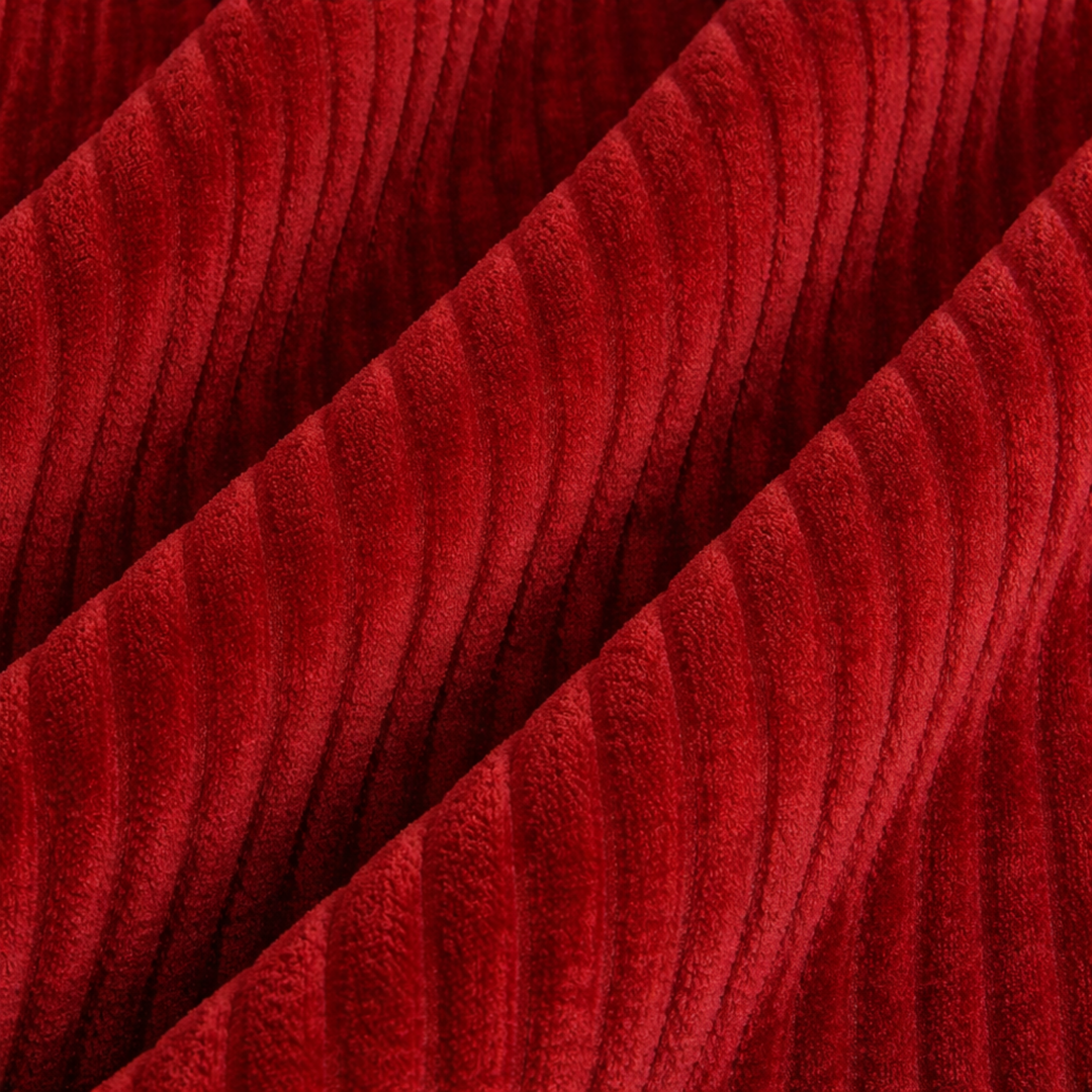 Reposapiés Desenfundable de Terciopelo Acanalado - 50 X 30 Cm