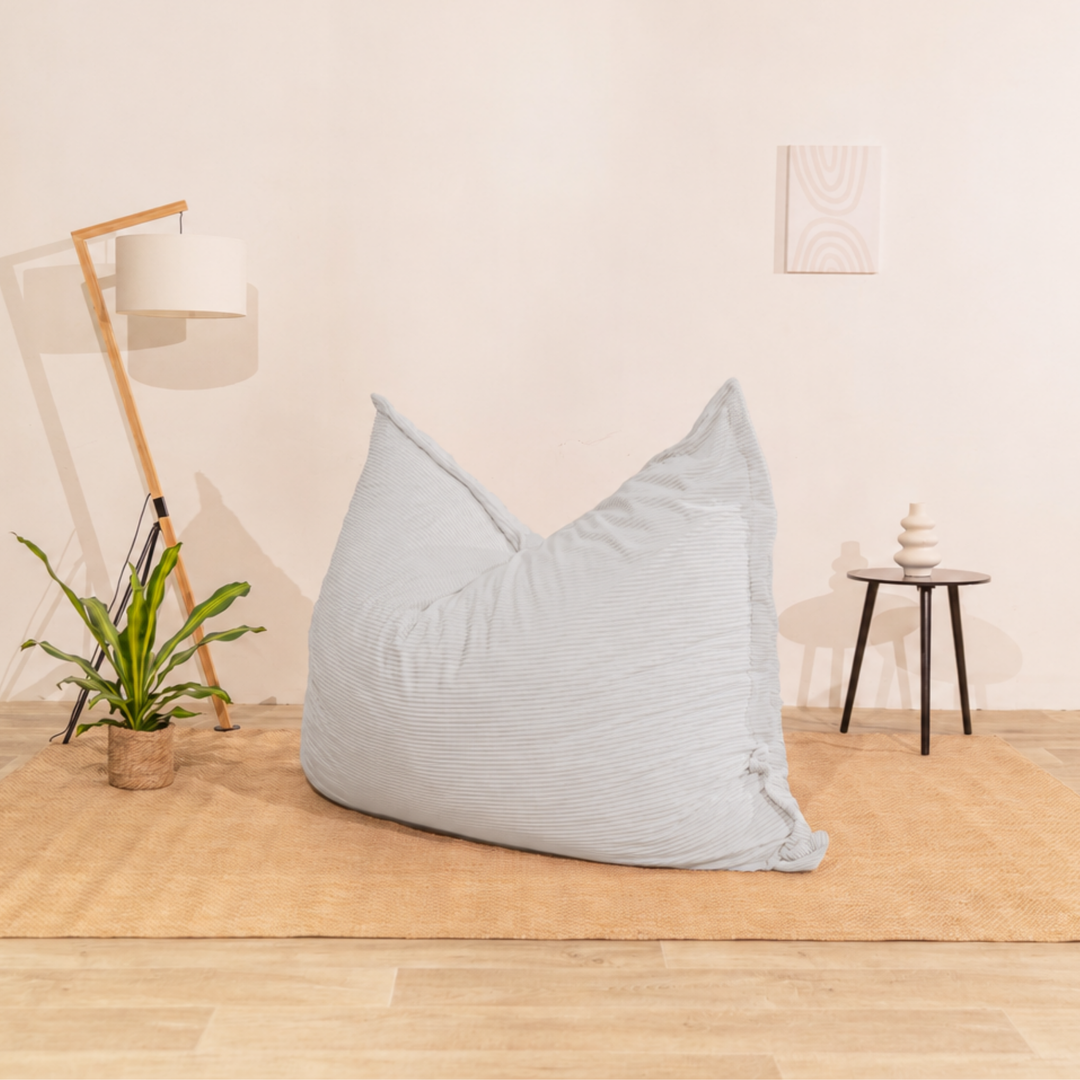Puf de terciopelo acanalado desenfundable - 140x180 cm