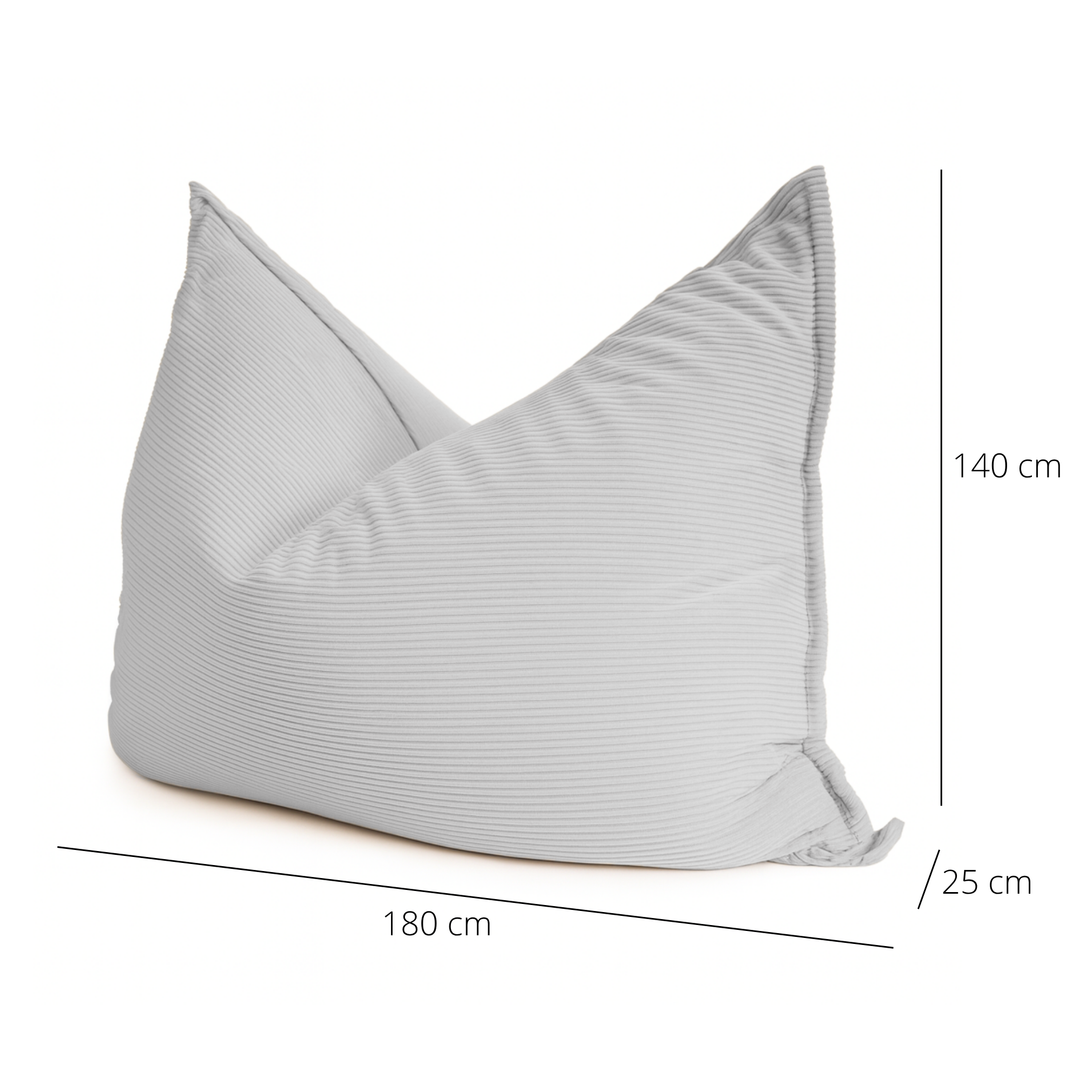 Puf de terciopelo acanalado desenfundable - 140x180 cm