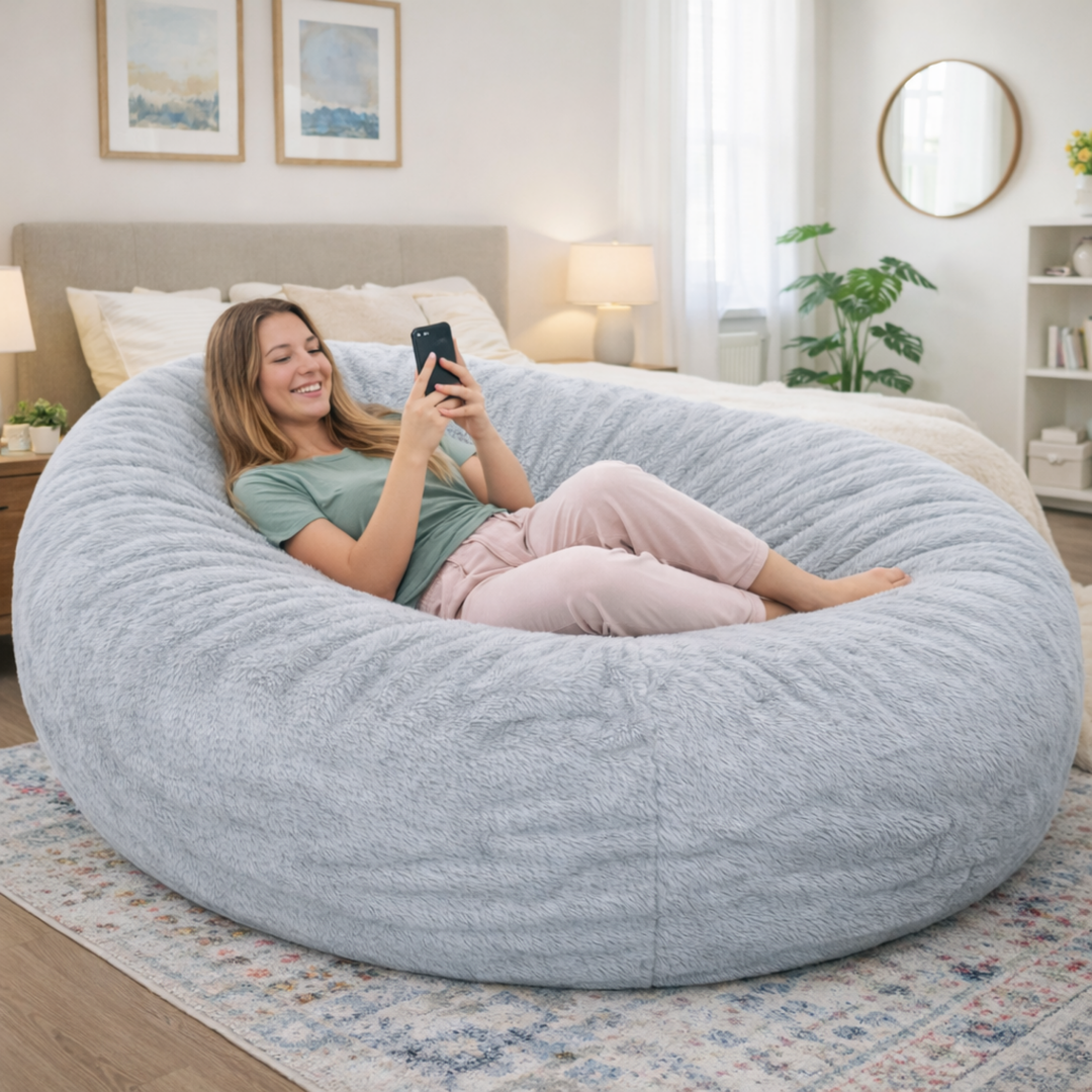 Puf Gigante Largo desenfundable - Piel - 160 cm