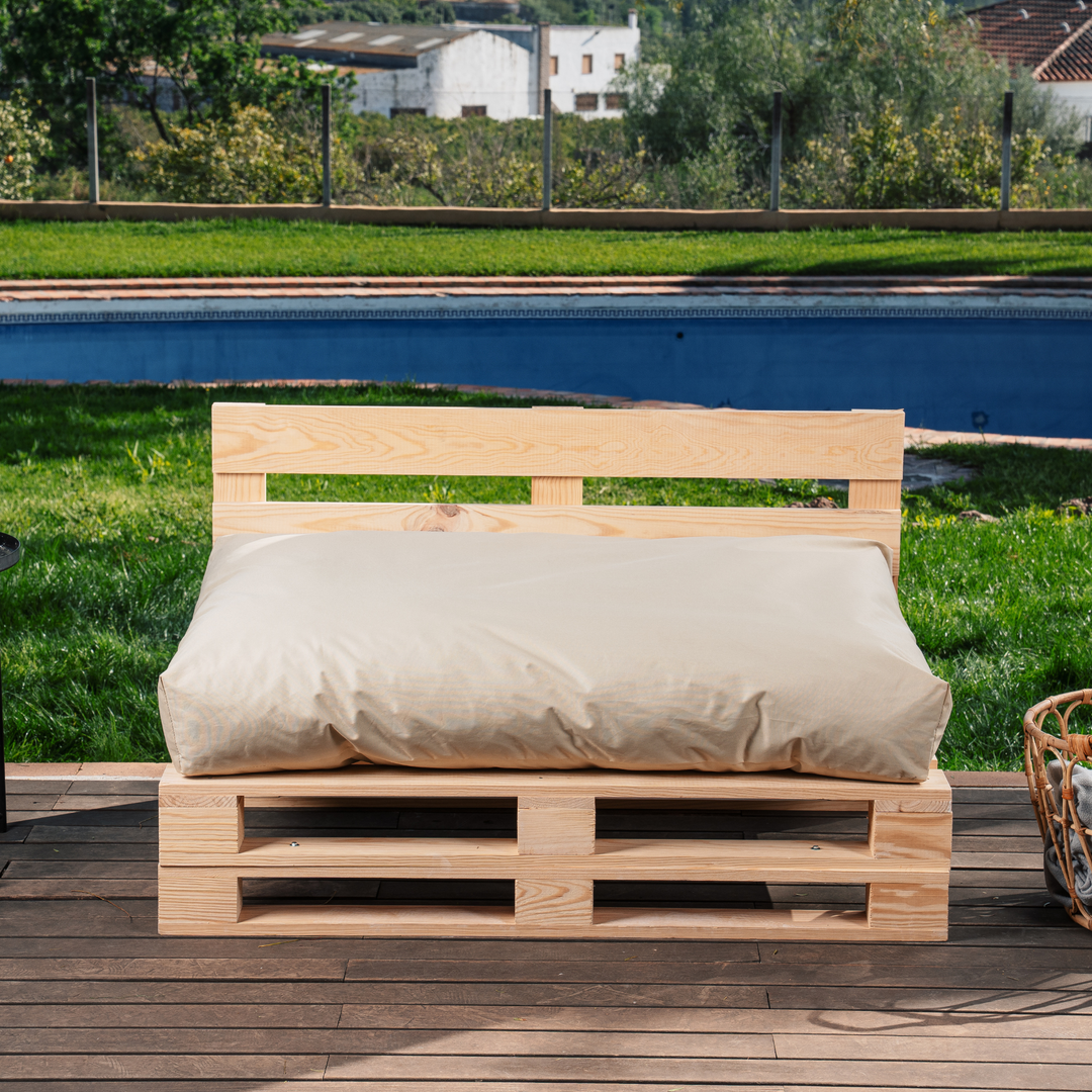 Cojín para palé desenfundable e impermeable - Asiento 120x80 cm