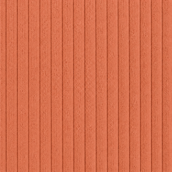 Détail du tissu velours côtelé du pouf poire déhoussable, relief des côtes.