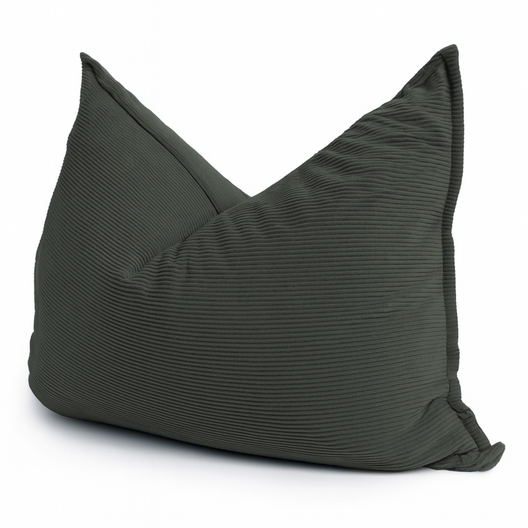 Puf de terciopelo acanalado desenfundable - 140x180 cm