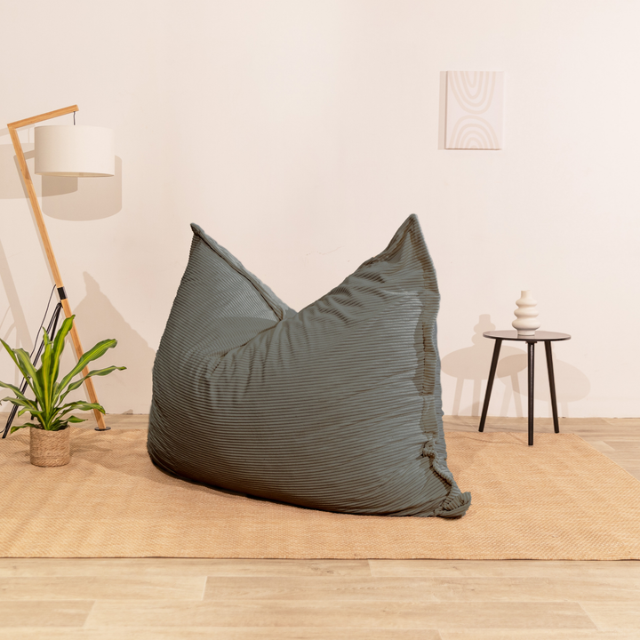 Puf de terciopelo acanalado desenfundable - 140x180 cm