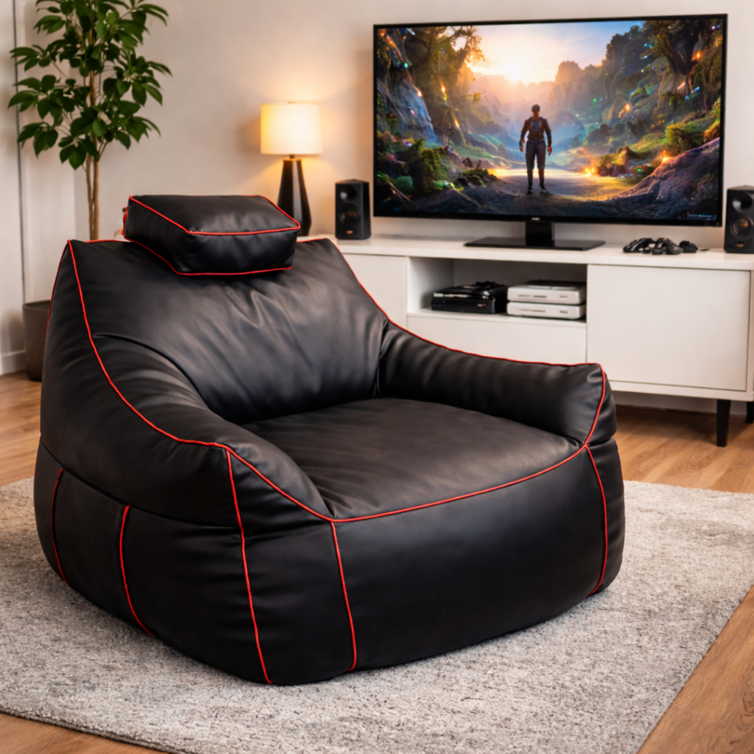 Puf gaming de piel sintética - 100x110 cm