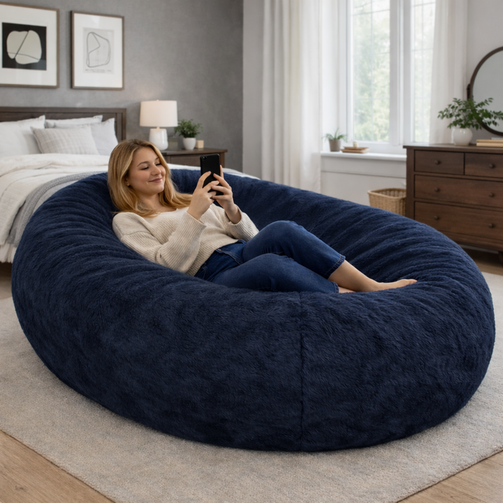 Puf Gigante Largo desenfundable - Piel - 160 cm