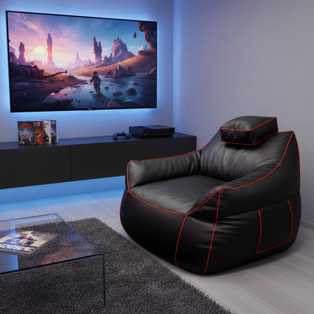 Puf gaming de piel sintética - 100x110 cm
