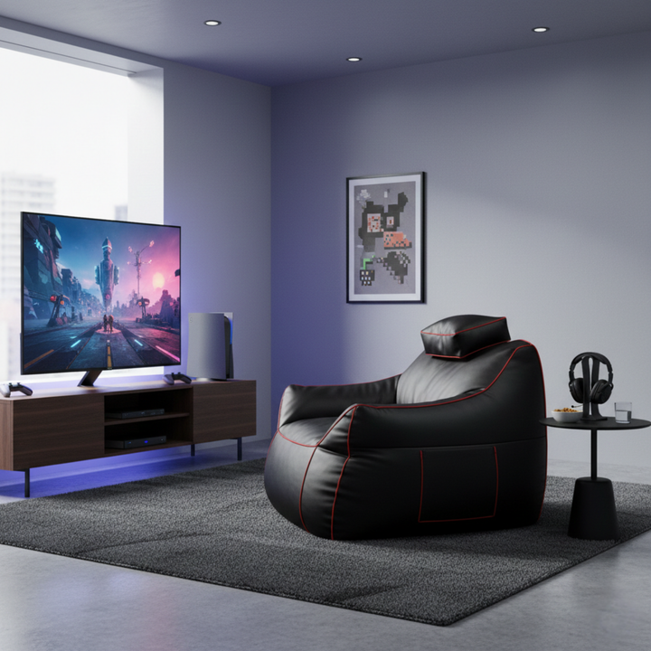Puf gaming de piel sintética - 100x110 cm