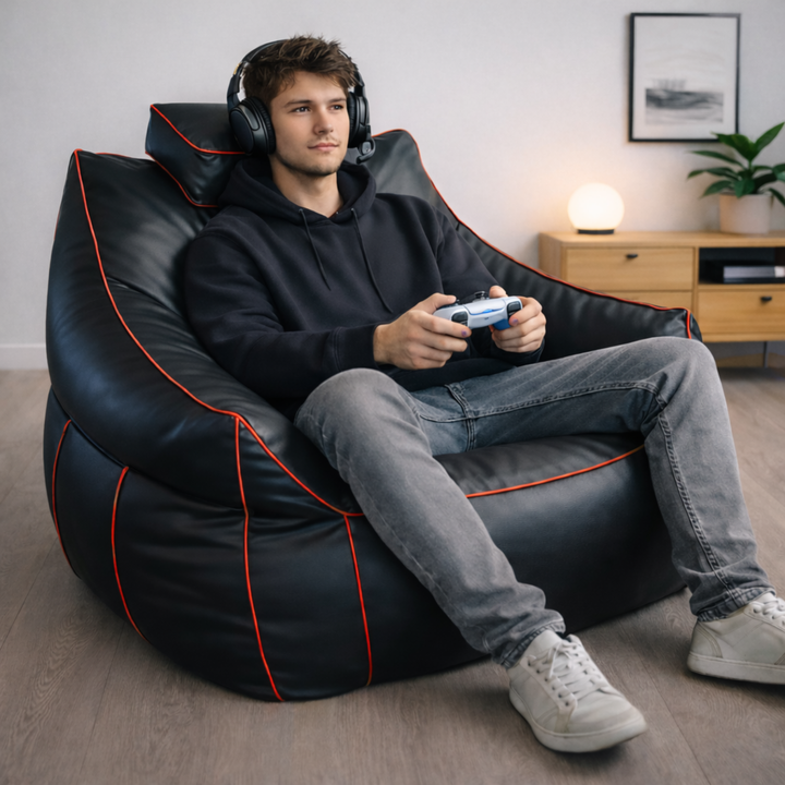 Puf gaming de piel sintética - 100x110 cm