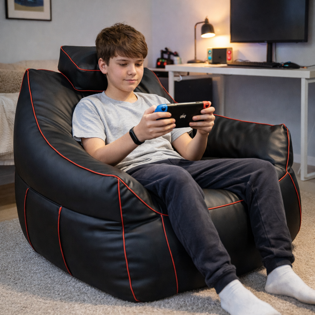 Puf gaming de piel sintética - 100x110 cm