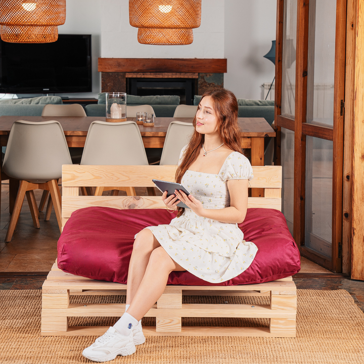 Cojín para palé desenfundable e impermeable - Asiento 120x80 cm