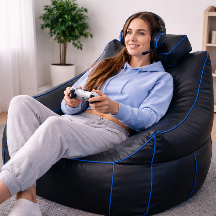 Puf gaming de piel sintética - 100x110 cm