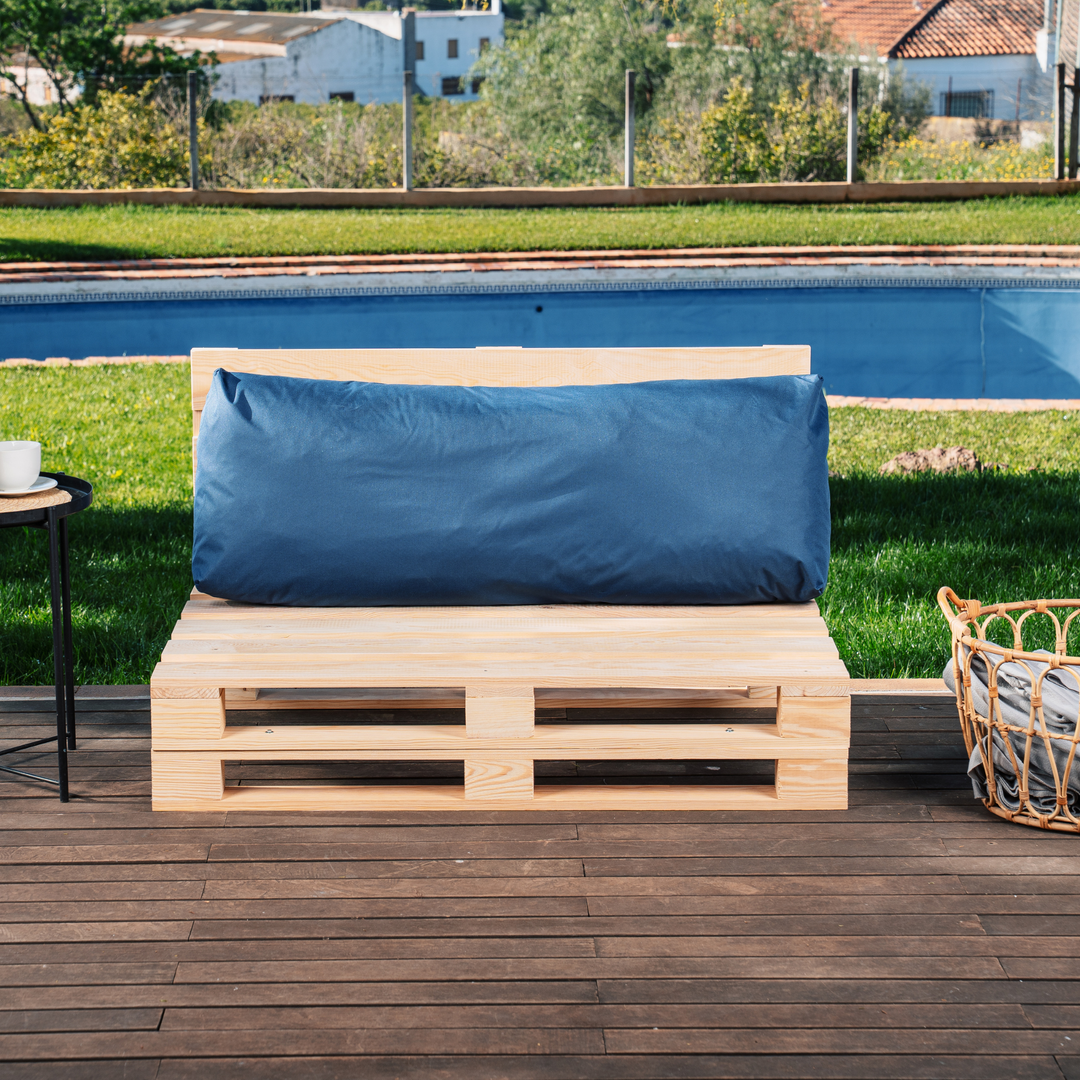 Cojín para palé desenfundable impermeable - Respaldo 120x40 cm