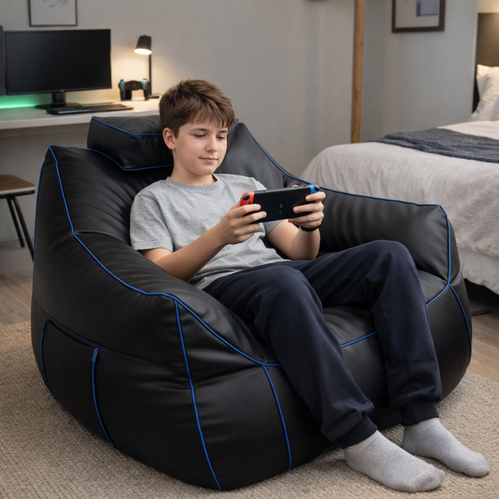 Puf gaming de piel sintética - 100x110 cm