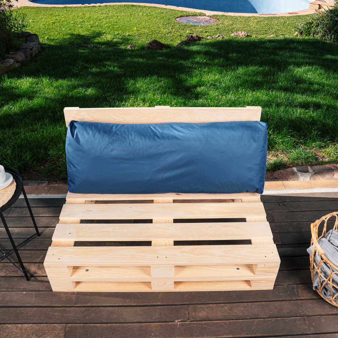 Cojín para palé desenfundable impermeable - Respaldo 120x40 cm