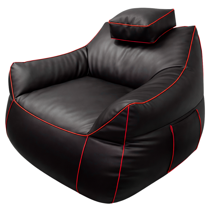 Puf gaming de piel sintética - 100x110 cm + Reposapiés