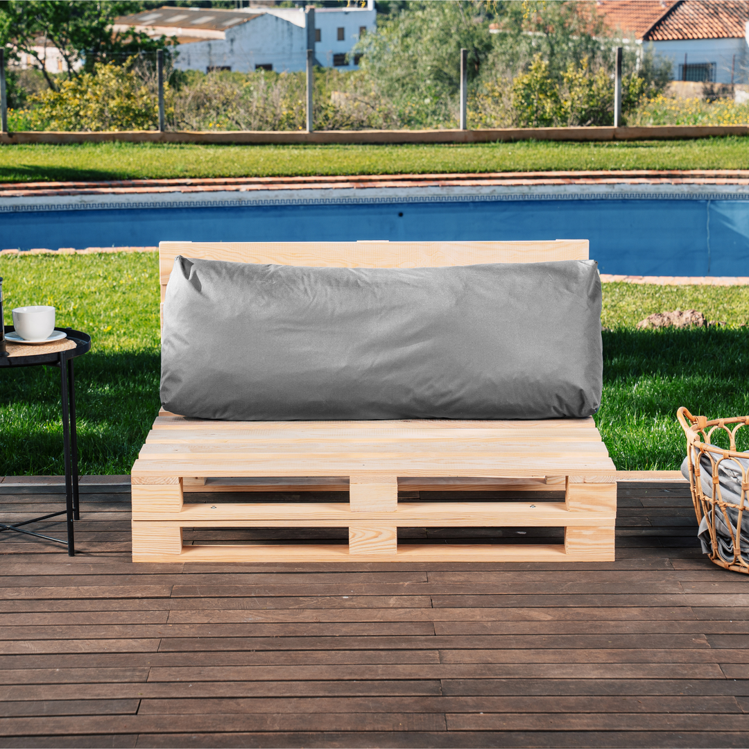 Cojín para palé desenfundable impermeable - Respaldo 120x40 cm