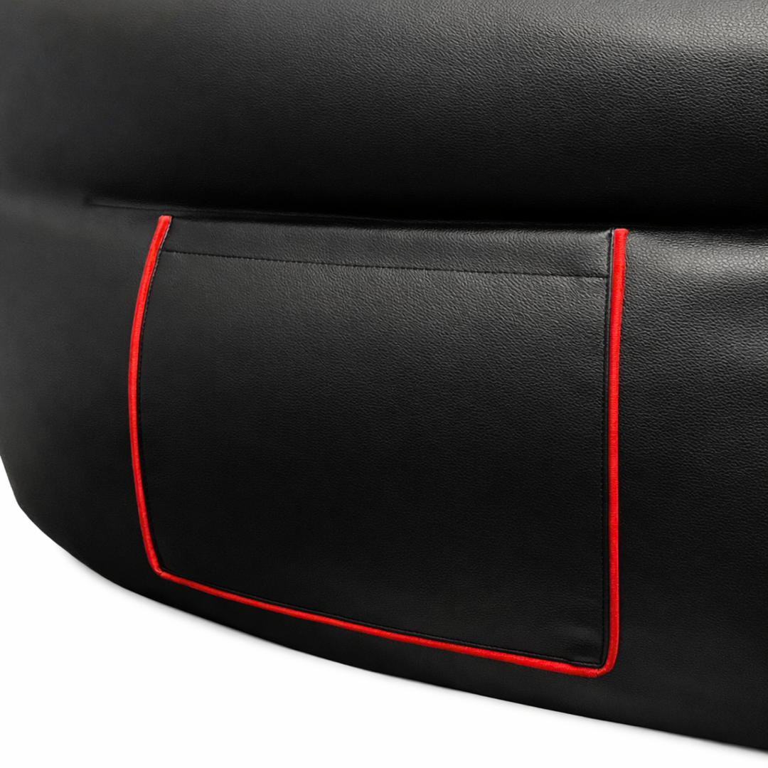 Puf gaming de piel sintética - 100x110 cm + Reposapiés