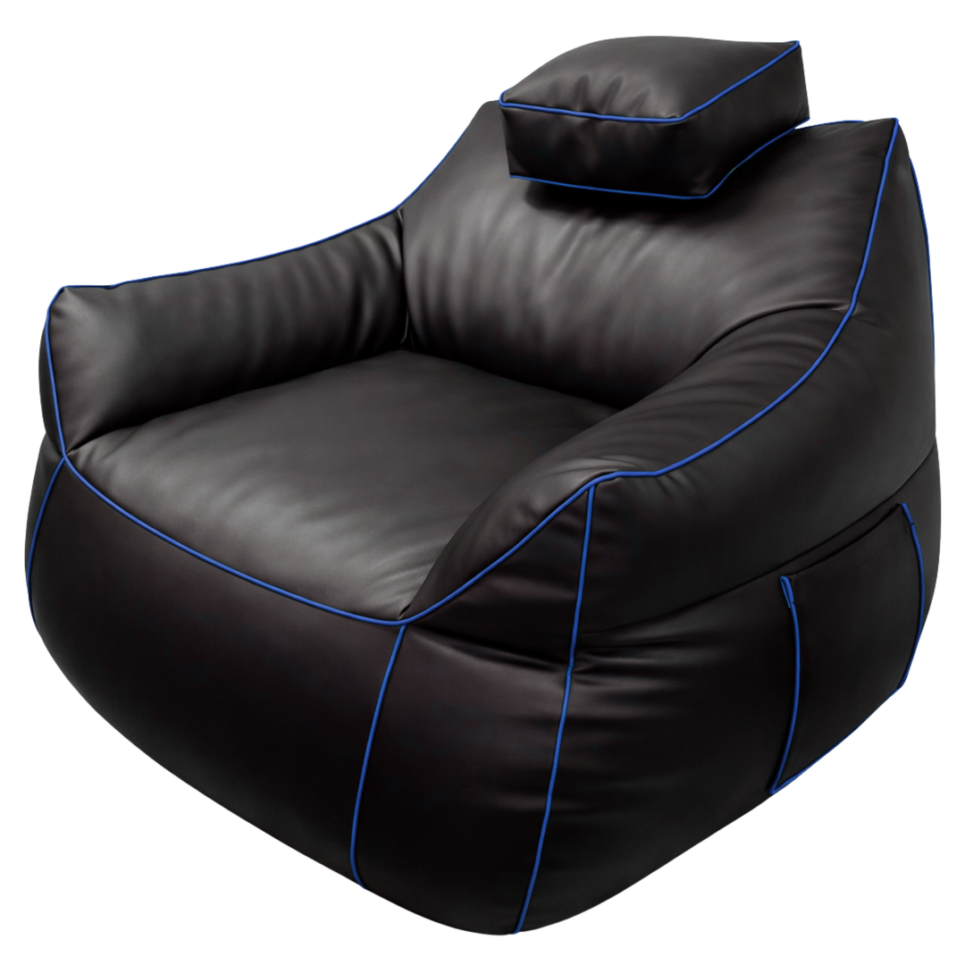 Puf gaming de piel sintética - 100x110 cm + Reposapiés