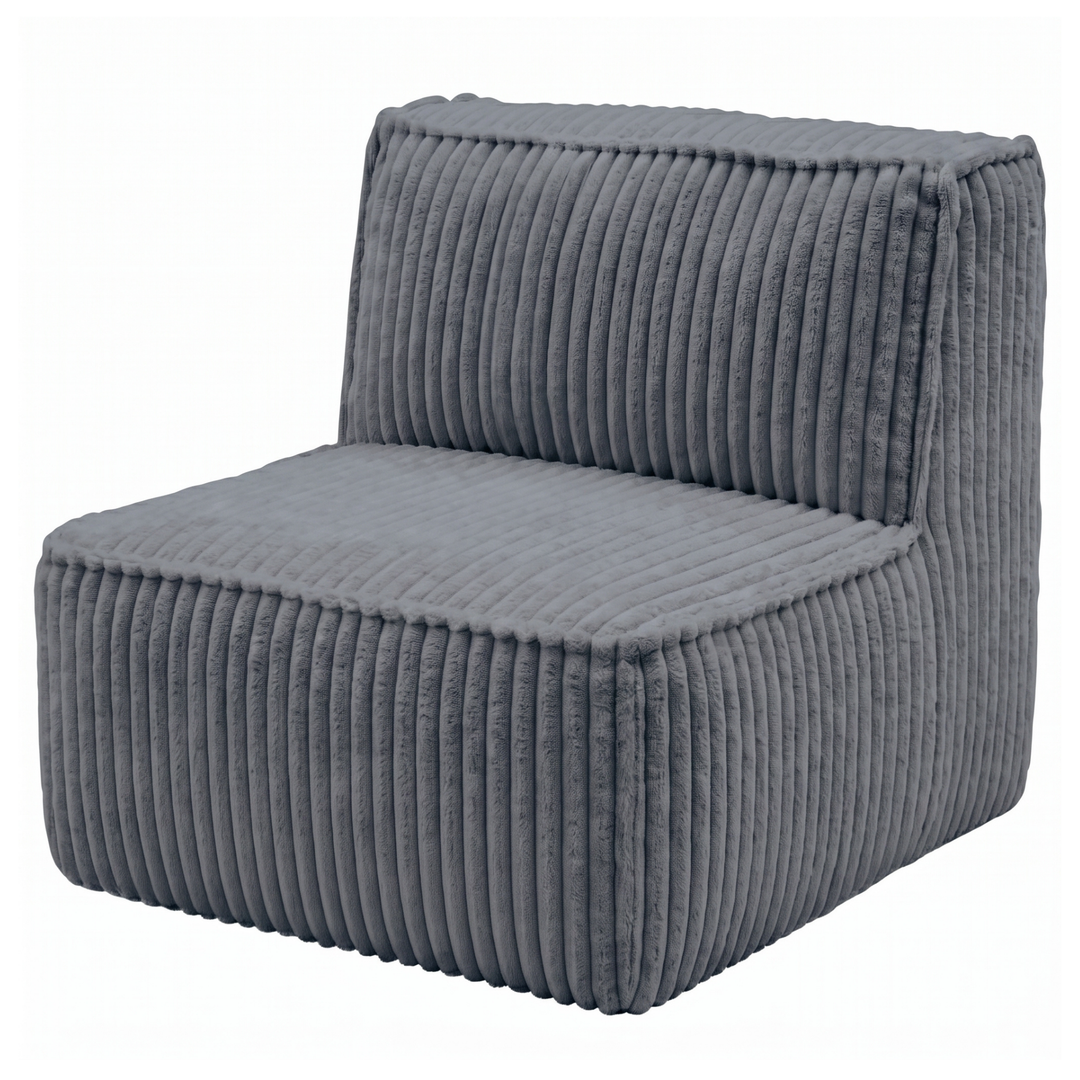 Módulo central desenfundable - Para sofá modular - Terciopelo acanalado - 90x82 cm