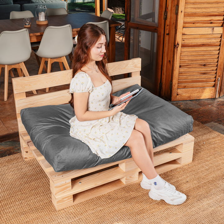 Cojín para palé desenfundable e impermeable - Asiento 120x80 cm