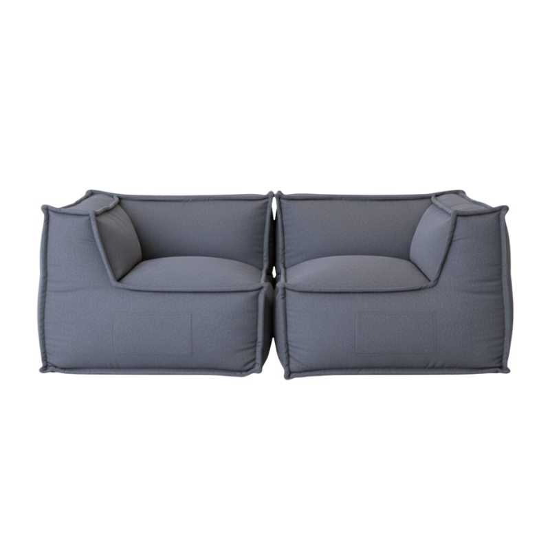 Sofá Modular de 2 Plazas - Efecto Lino - 90x180 Cm