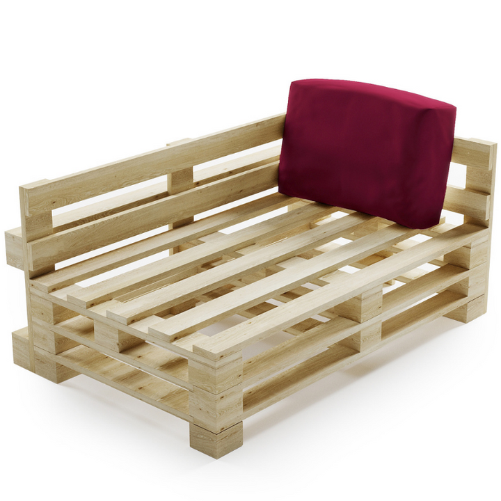 Cojín para palé desenfundable e impermeable - Ángulo 60x40 cm