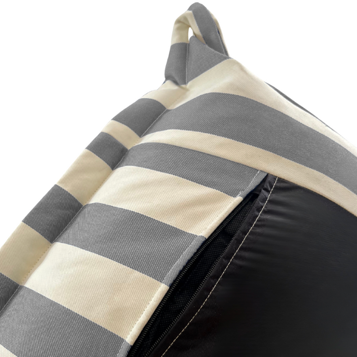 Funda de Puf Exterior a Rayas - 85 X 85 X 75 Cm