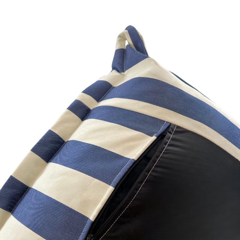 Funda de Puf Exterior a Rayas - 85 X 85 X 75 Cm