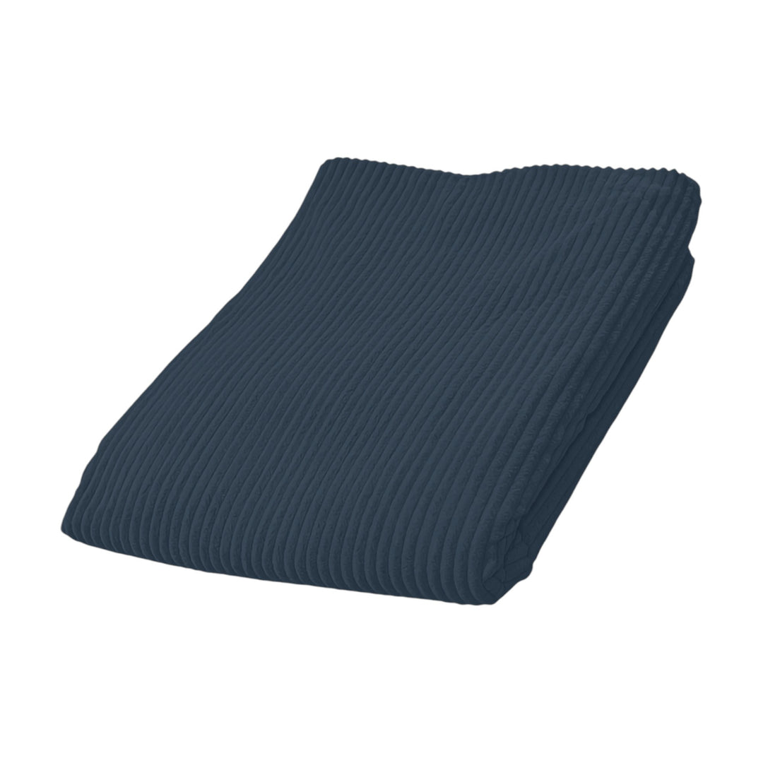 Funda de Puf de Terciopelo Acanalado - 140x180 Cm