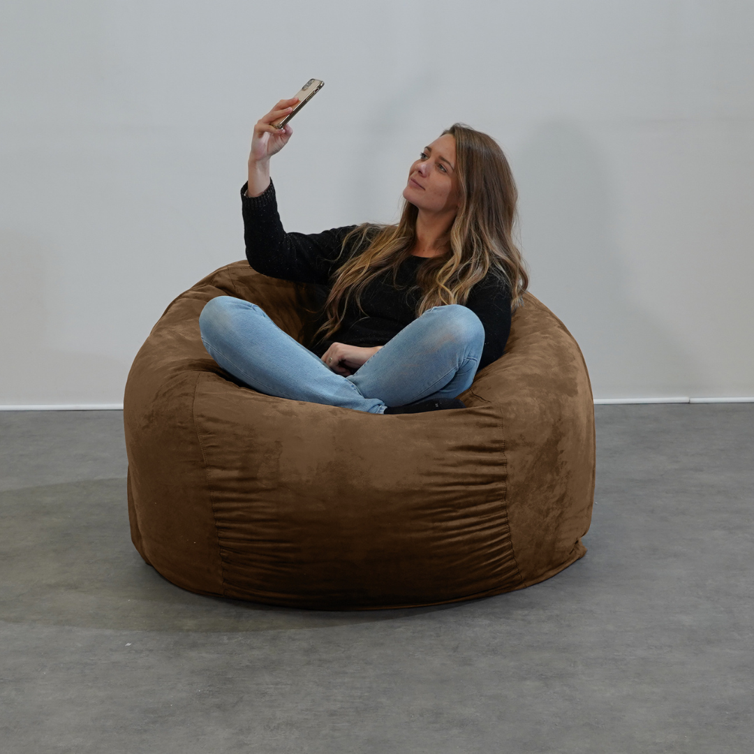 Solo Funda Puf Gigante Microgamuza - 120 Cm - Banabag