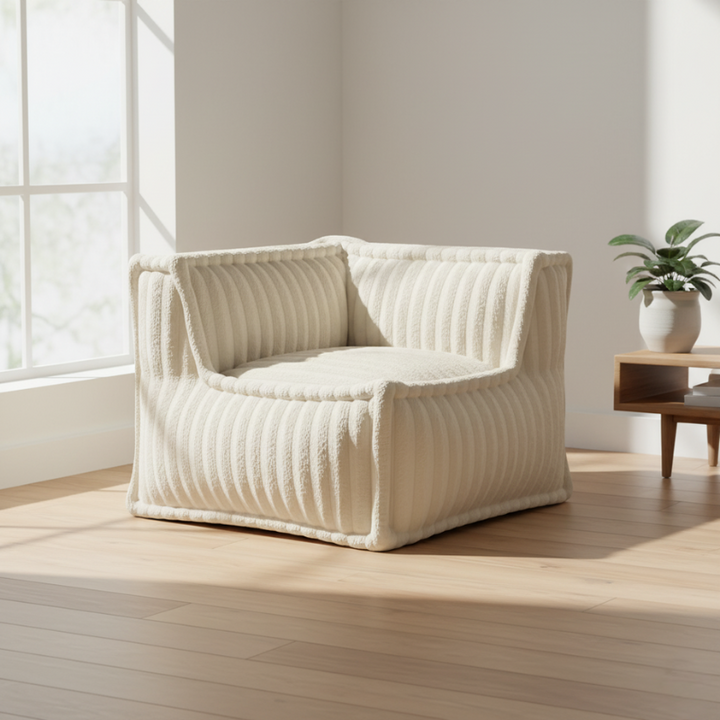 Módulo de esquina para sofá modular - Pana acanalada - 90x90 cm