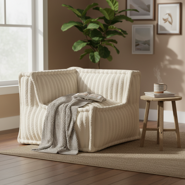 Módulo de esquina para sofá modular - Pana acanalada - 90x90 cm