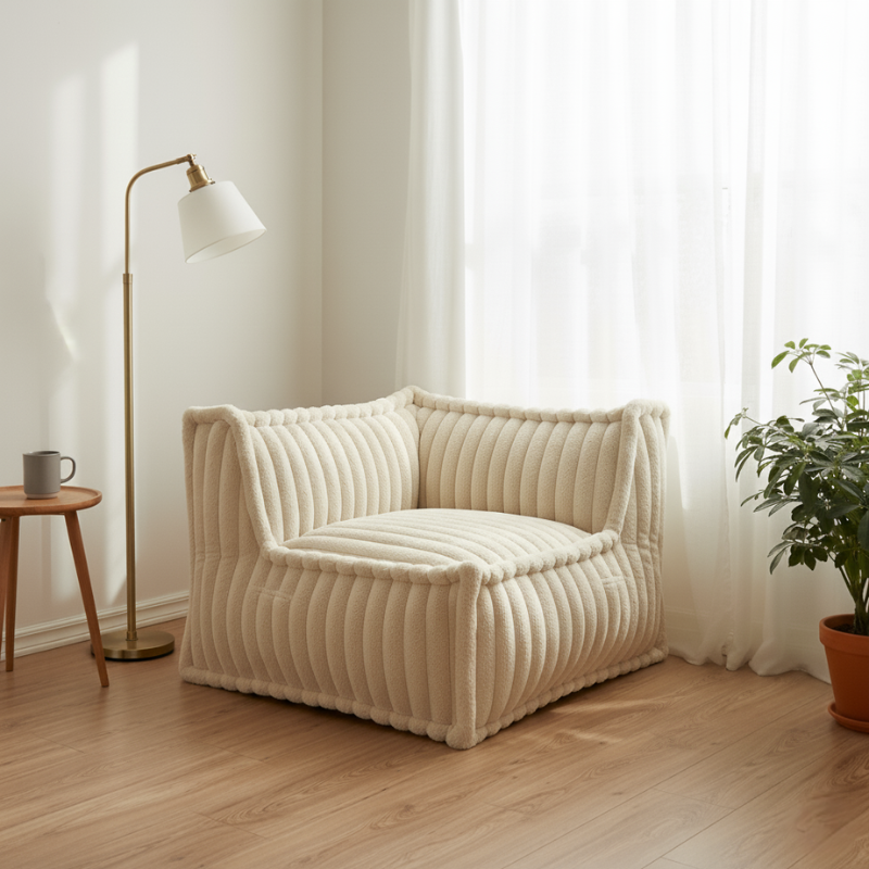 Módulo de esquina para sofá modular - Pana acanalada - 90x90 cm