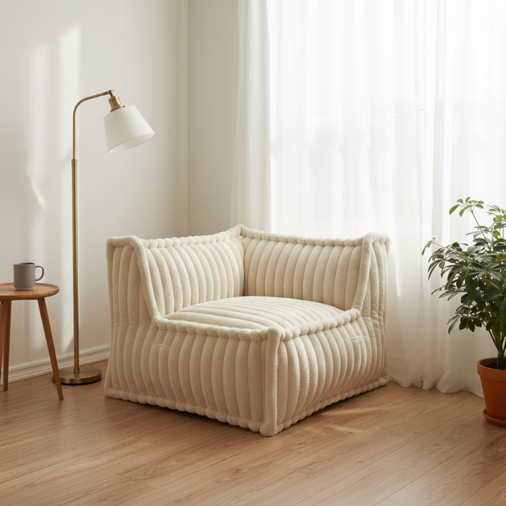 Módulo de esquina para sofá modular - Pana acanalada - 90x90 cm