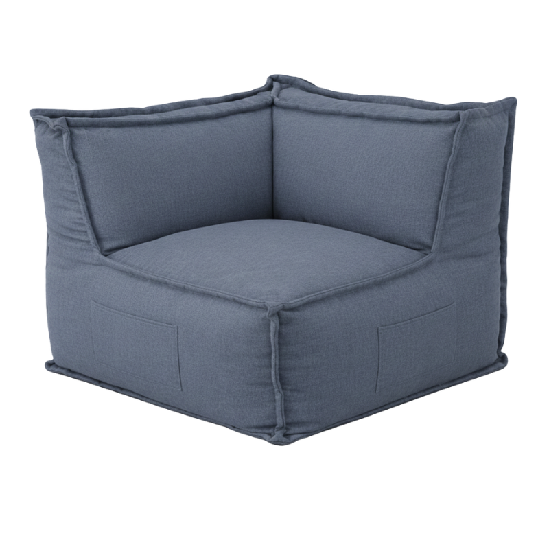 Módulo de esquina reversible para sofá modular - Efecto lino - 90x90 cm