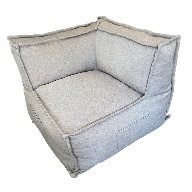 Módulo de esquina reversible para sofá modular - Efecto lino - 90x90 cm